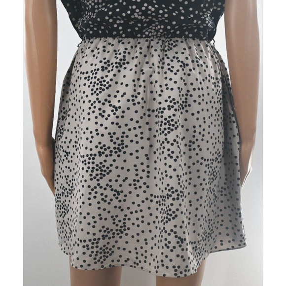 A/X Armani Exchange Twee Black Polka Dot Mini Dress XS Flutter Sleeves No Belt - Picture 11 of 15